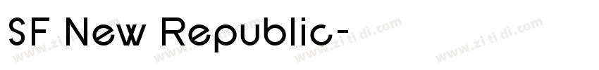 SF New Republic字体转换